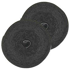 POLYWELL 寶利威爾 3M背膠毛勾面魔鬼氈 PW15-T65-0491 黑色, 2個