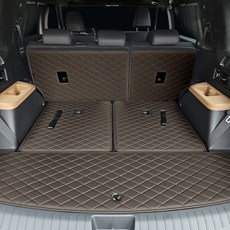 비비키 프리미엄 트렁크매트 트렁크매트 세트, 현대 싼타페 MX5 7인승 가솔린/하이브리드 2023년형 8월~, 다크브라운