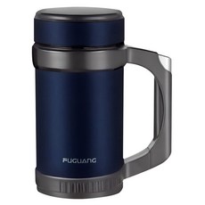 FUGUANG 富光 格調304不鏽鋼過濾泡茶壺 真空保溫熱水壺, 深海藍, 500ml, 1個