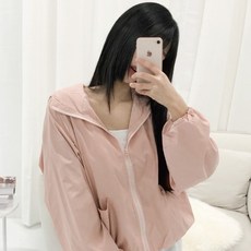 피어니스트 세미크롭 바람막이 후드집업