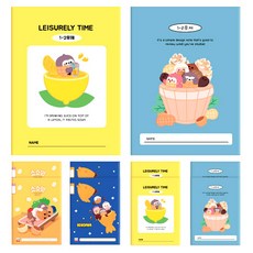 DADA 花生家族 1-2年級通用 17行窄版國小筆記本 2款 x 5入組, 混合色, 1套