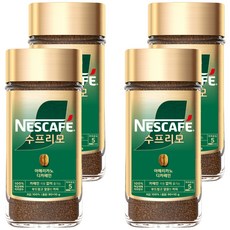 NESCAFE 雀巢咖啡 罐裝Supremo特選低咖啡因即溶美式咖啡, 100g, 1罐, 4罐