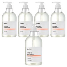 La vikit 西柚香型餐具洗滌劑, 5個, 750ml