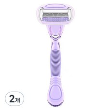 Aripple 女性用安全蓋全身除毛刀 紫色, 2個, 1入