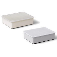 이즈리빙 칸칸칸 속옷 정리함 10칸형 2p, 아이보리 + 그레이 + 반투명뚜껑2p, 1세트