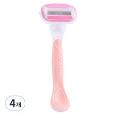 어리플 여성용 안전캡 전신 면도기 핑크, 1개입, 4개