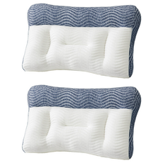 HONDONI 日式反牽引護頸枕 Z8-BL, 經典藍調款, 48 x 74cm, 2個