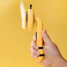 DING DONG PET 寵物蜜蜂造型一鍵式除毛梳 20.5 x 8.4 x 7 cm, 1個, 黃色