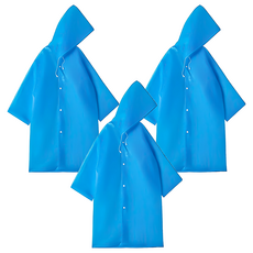 小麥購物 成人輕便雨衣 Y489 143g, 藍色, 3件