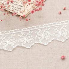 HAPPY BEARS 刺繡蕾絲 360cm, 單色, 1件