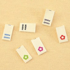 花圖案布標籤 6入組, 混色, 4組