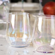 Bormioli ROCCO Table Art Botte極光水晶玻璃杯 390ml, 單色, 2個