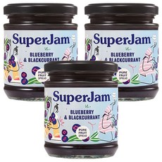 슈퍼잼 블루베리 앤 블랙커런트잼, 212g, 3개