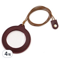 Dr.Feliz-J 便攜式皮革項鍊放大鏡 酒紅色, 4個