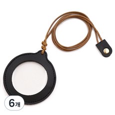 Dr.Phellis J 攜帶式皮革項鍊放大鏡 黑色, 6個, 單一商品