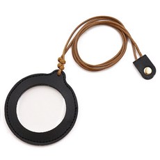 Dr.펠리스제이 휴대용 가죽 목걸이 돋보기 블랙, 1개