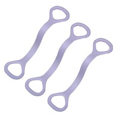 마켓감성 홈트 스트레칭 탄성벨트, 퍼플, 3개