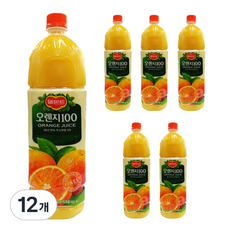 델몬트 오렌지100 주스, 1.5L, 12개