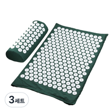 指壓墊+枕頭組, 綠色, 3組