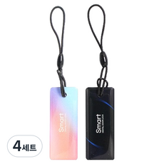 도어락 전제조사 공용 스마트 카드키 블루핑크 + 블랙 세트, 4세트