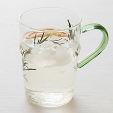 카모메키친 내열유리 프렌치 머그 500ml, 그린, 1개 그린, 1개