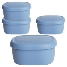 Siligarden 可微波矽膠保鮮盒 深藍色 600ml, 4個