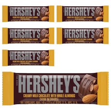 허쉬 레귤러바 크리미 밀크 아몬드 초콜릿, 40g, 6개
