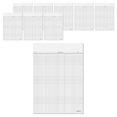 모트모트 스퀘어드 노트페이퍼 B5, 화이트, 40매, 9개