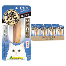 INABA CIAO 啾嚕 鰹魚燒魚柳條, 干貝風味, 25g, 24包