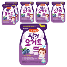 아이배냇 핑거 요거트, 블루베리맛, 20g, 6개