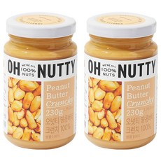 오넛티 땅콩버터 크런치 100%, 230g, 2개