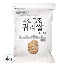 바른곡물 국산 강진 귀리쌀, 1.8kg, 4개
