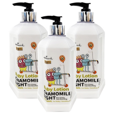 Hallmark 怪獸派對 自然之萃舒膚輕盈乳 小甘菊香 600ml, 寶寶潤膚乳, 不油膩, 快速吸收, 3瓶