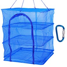 Meo 露營多用途折疊晾乾網 大型 50cm + 圓形掛勾套組, 隨機出貨, 1套