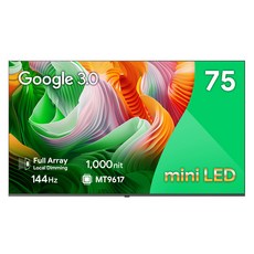 더함 4K UHD QLED 스마트 144Hz 로컬디밍 돌비 AI 구글3 게이밍 TV, 191cm(75인치), UA751MINILED SMART CINEMA144 24C1, 벽걸이형, 방문설치