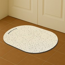 OHSELPIC Objet 可水洗矽藻土腳踏墊, 奶油色