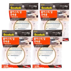 3M Scotch 塑膠金屬用泡棉雙面膠帶 18mm x 3m, 4個