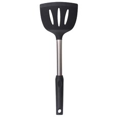 Jayubuin 990 好翻面矽膠鍋鏟, 黑色, 1個