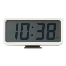 MUJI 無印良品 數位時鐘 附鬧鐘功能 中, 白色