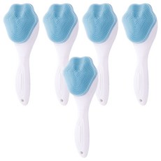 The Happy N 矽膠手動潔面按摩刷, 5個, 藍色