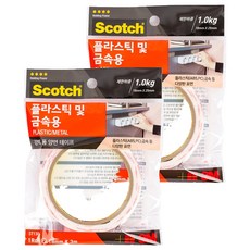 3M Scotch 塑膠金屬用泡棉雙面膠帶 18mm x 3m, 2個