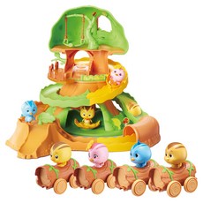 Mom Katuri 原木火車樹屋套裝, 混色, 1組