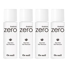 오즈네일 아세톤 제로 알로에 베라 네일 리무버, 4개, 100ml