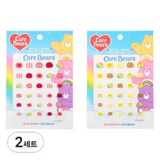 JELISPOON Care bears玩色指甲貼 2包組, 粉紅色的心，金光閃閃, 2組