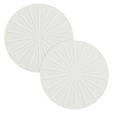 Nature Living Reliv 矽膠電磁爐圓形保護墊 大, 2個, 白色