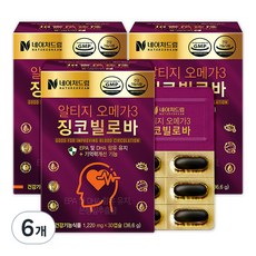 네이처드림 알티지오메가3 징코빌로바, 6개, 36.6g