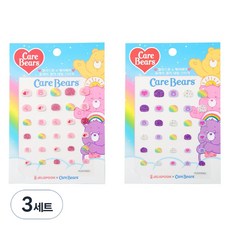 JELISPOON Care bears玩色指甲貼 2包組, 公主夢藍莓牛奶, 3組