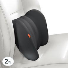 베이스어스 차량용 허리쿠션, 블랙, 2개