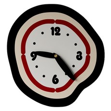 마쉬매리골드 플랫 어글리 벽걸이 시계 진자 없는 타입 S, 블랙