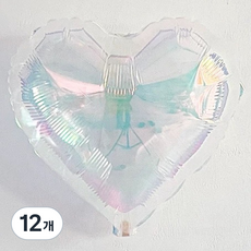 에드 반짝이는 생일파티 필름 풍선, 하트, 12개